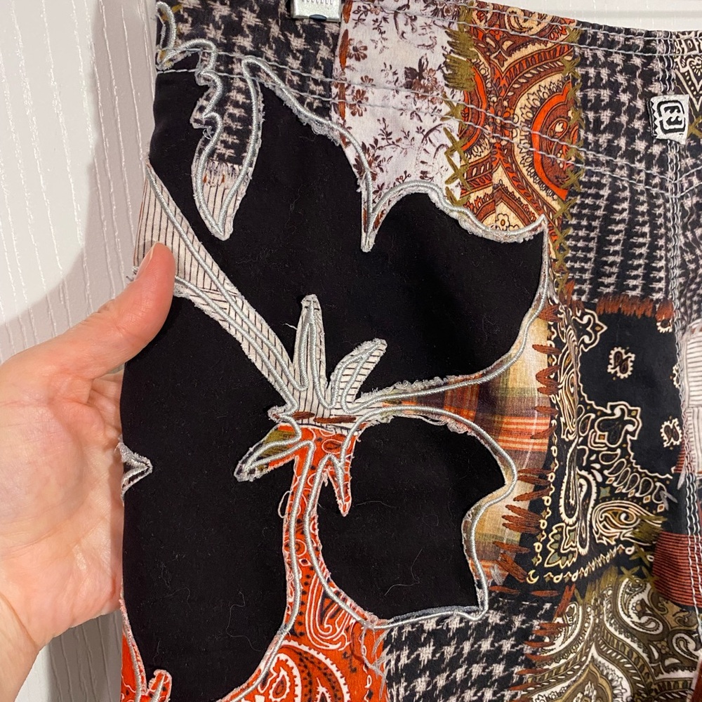 Y2K Billabong Patchwork Hibiscus Board Shorts Vintage Mens 32 Surfer Skater - Picture 6 of 13